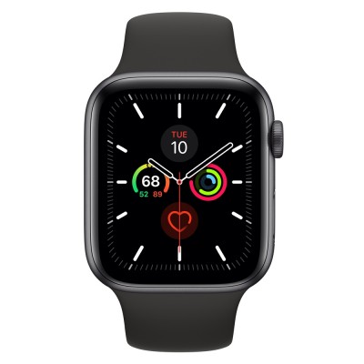 Apple Watch 5 Series 44MM | Gray Aluminum Case with Black Sport Band