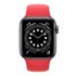 ساعت هوشمند اپل سری 6 40میلیمتر، بدنه آلومینیومی همراه با بند اسپورت قرمز