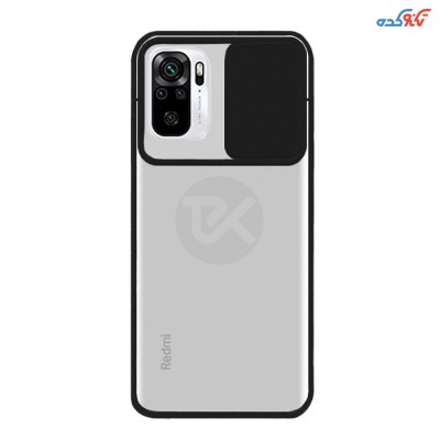 کاور دور سیلیکونی پشت مات محافظ لنز کشویی مناسب برای گوشی موبایل Rddmi note 10