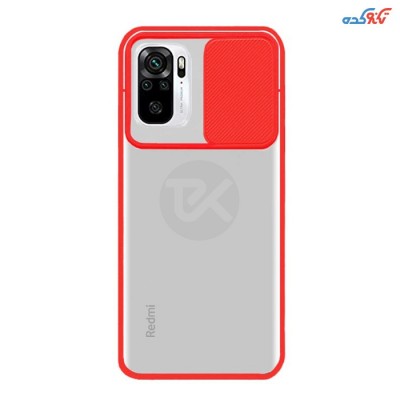 کاور دور سیلیکونی پشت مات محافظ لنز کشویی مناسب برای گوشی موبایل Rddmi note 10