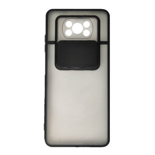کاور دور سیلیکونی پشت مات محافظ لنز کشویی مناسب برای گوشی موبایل Poco x3