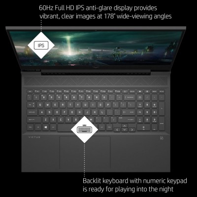 HP VICTUS 16 - E0011WM RYZEN 5 (5600H) - 8GB - 256GB SSD - 4GB(RX 5500M) Laptop