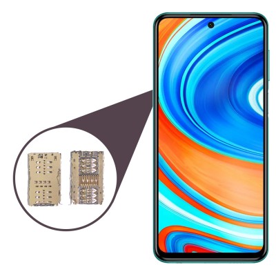 کانکتور سیمکارت مناسب برای گوشی موبایل Xiaomi Redmi note 9 Pro