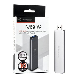 باکس هارد اکسترنال Silverstone MS09S m.2 Sata SSD To USB 3.1