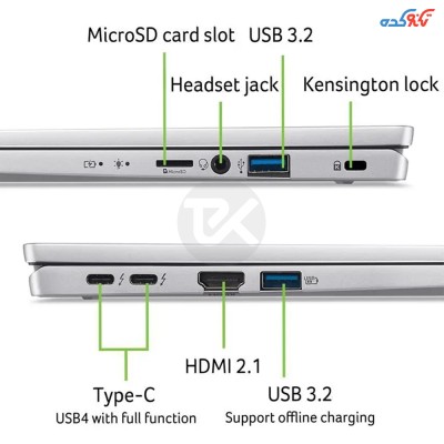 َAcer swift GO 14 Core Ultra 7 (155H) - 16GB - 1TB SSD - Intel Arc WUXGA 14.0" AI Touch Laptop