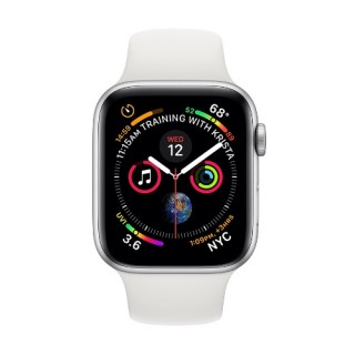 Apple Watch 4 Series | Silver Aluminum Case with White Sport Band