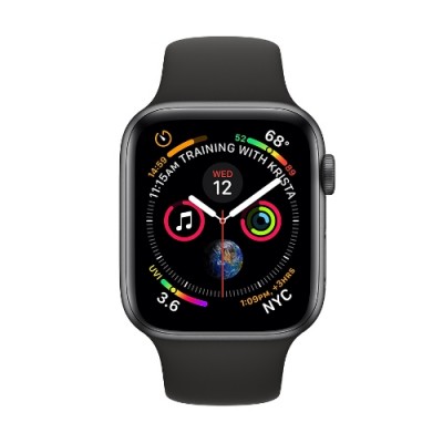 Apple Watch 4 Series | Gray Aluminum Case with Black Sport Band
