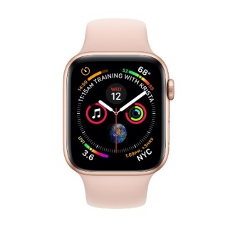 Apple Watch 4 44MM | Gold Aluminum Case with Pink Sport Band