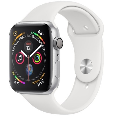 Apple Watch 4 Series 40MM | Silver Aluminum Case with White Sport Band