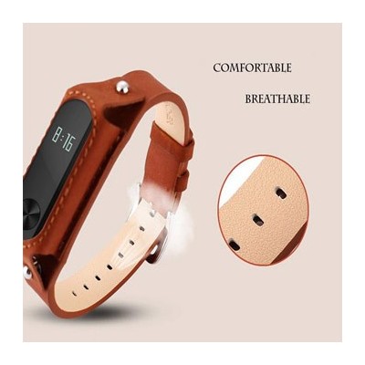 بند دستبند سلامتی هوشمند شیائومی Mi Band 2 Leather