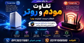 تفاوت مودم و روتر چیست؟